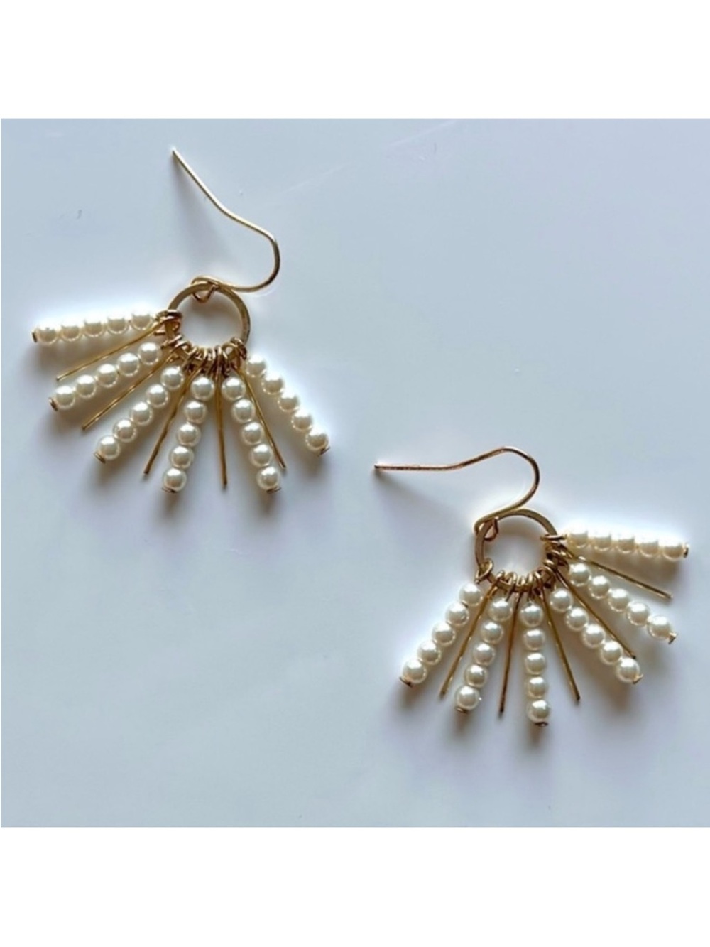 Stella & Ruby Benton Fringe Earrings in White